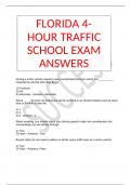 FLORIDA 4-HOUR TRAFFIC SCHOOL EXAM ANSWERS