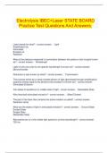  Electrolysis IBEC+Laser STATE BOARD Practice Test Questions And Answers.