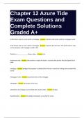 Chapter 12 Azure Tide Exam Questions and Complete Solutions Graded A+