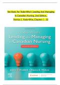 TEST BANK For Yoder-Wise’s Leading And Managing In Canadian Nursing, 2nd Edition, Patricia S. Yoder-Wise, All Chapters 1 to 32 complete Verified editon ISBN:ISBN: 9781771721868