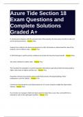 Azure Tide Section 18 Exam Questions and Complete Solutions Graded A+