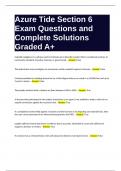 Azure Tide Section 6 Exam Questions with Complete Solutions Graded A+