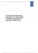 CCA Exam Preparation Domains 1-6 Test || With Complete Questions & Solutions (Rated A+)