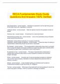 RECA Fundamentals Study Guide Questions And Answers 100% Verified.