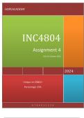 INC4804 Assignment 4                                          DUE 01 October 2024 Assignment 04 is a continuation from Assignment 03. In this assignment you are expected to  carefully select appropriate strategies that should be used to develop a comprehe