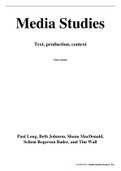 Summary chapter 1, 2, 3, 8, 9 from "Media Studies" (for the course "Introduction to Media Studies I" (LJX008P05))