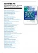 Test Bank for Medical-Surgical Nursing 10th Edition By Lewis, Bucher, Heitkemper, Harding, Kwong, Roberts Chapter 1-68