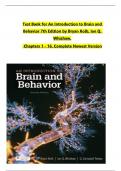 An Introduction to Brain and Behavior, 7th Edition TEST BANK by Bryan Kolb, Ian Q. Whishaw, All Chapters 1 to 16 complete Verified editon