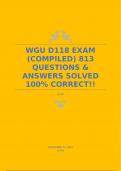 WGU D118 EXAM (COMPILED) 813 QUESTIONS & ANSWERS SOLVED 100% CORRECT!!