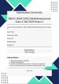 MDC2 (NUR 2392) Multidimensional Care 2 Fall 2024 Exam 2 With Verified Solutions