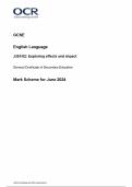 OCR GCSE English Language  J351/02: Exploring effects and impact    General Certificate of Secondary Education   Mark Scheme for June 2024 