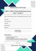 Rasmussen University MDC1 (NUR 2356) Multidimensional Care 1 Exam 3 With Verified Solutions