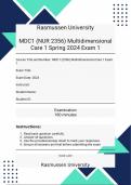 MDC1 (NUR 2356) Multidimensional Care 1 Spring 2024 Exam 1 With Verified Solutions