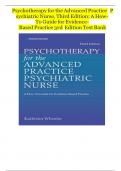 TEST BANK for Psychotherapy for the Advanced Practice Psychiatric Nurse 3rd Edition A How-To Guide for Evidence-Based Practice by Kathleen Wheeler. ISBN 9780826193896.