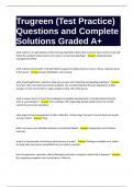 Trugreen (Test Practice) Questions and Complete Solutions Graded A+