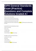 IDPH General Standards Exam (Practice) Questions and Complete Solutions Graded A+