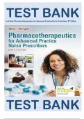 Test Bank for Pharmacotherapeutics for Advanced Practice Nurse Prescribers, 6th Edition by Teri Moser Woo|| Complete Guide A+