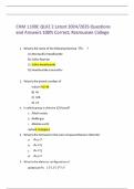 CHM 1100C QUIZ 2 Latest 2024/2025 Questions and Answers 100% Correct; Rasmussen College