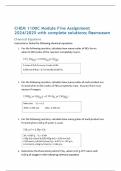 CHEM 1100C Module Five Assignment 2024/2025 with complete solutions; Rasmussen