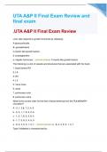 UTA A&P II Final Exam Review and final exam graded A+