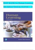 Human Learning, 8th Edition TEST BANK by Ormrod, Verified Chapters 1 - 15, Complete Newest Version