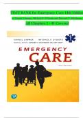 TEST BANK For Emergency Care, 14th Edition by Daniel Limmer, Michael F. O'Keefe, Verified Chapters 1 - 41, Complete Newest Version