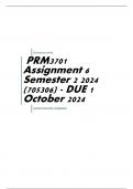 PRM3701 Assignment 6 Semester 2 2024 (705306) - DUE 1 October 2024