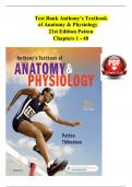 Anthony’s Textbook of Anatomy & Physiology 21st Edition Patton Test Bank