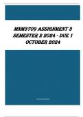 MNM3709 Assignment 3 Semester 2 2024 - DUE 1 October 2024