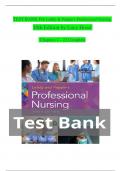 TEST BANK For Leddy & Pepper’s Professional Nursing, 10th Edition by Lucy Hood, Verified Chapters 1 - 22, Complete Newest Vers