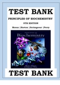 Principles Of Biochemistry, 5th Edition Test Bank By Moran, Horton, Scrimgeour, Perry