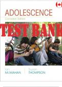 ADOLESCENCE 1ST CANADIAN EDITION BY IAN MACMAHAN, SUSAN THOMPSON TEST BANK