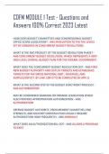 CDFM MODULE 1 Test - Questions and  Answers 100% Correct 2023 Latest GRADED A+