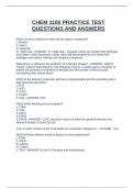 CHEM 1100 PRACTICE TEST QUESTIONS AND ANSWERS