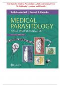 Test Bank for Medical Parasitology: A Self-Instructional Text 7th Edition by Leventhal and Cheadle