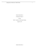 NR 351 Week 6 Assignment: Scholarly Paper Phase 2 Chamberlain College of Nursing NR351: Transitions in Professional Nursing