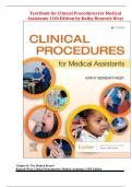 Test Bank for Clinical Procedures for Medical Assistants 11th Edition by Kathy Bonewit-West