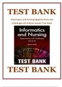 Test Bank for Informatics and Nursing Opportunities and Challenges 6th Edition (By Sewell, 2024) | All Chapters 1-25 Included ISBN:9781496394064 | Complete Latest Guide A+