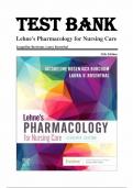 Test Bank For Pharmacology for Nursing Care, 11th Edition  by Jacqueline Burchum, Laura Rosenthal Chapter 1-112|Complete Guide A+