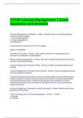 CTCM Contract Management 1 Exam Questions and Answers