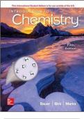 Introduction to Chemistry 5th Edition by Rich Bauer - Test Bank