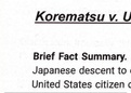 Korematsu v. US