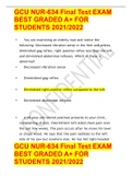 GCU NUR-634 Final Test EXAM BEST GRADED A+ FOR STUDENTS 2021/2022