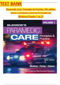 Test Bank For Paramedic Care: Principles & Practice, 6th edition Volume 1 by Bledsoe, ISBN: 9780136895299, All 15 Chapters Covered, Verified Latest Edition