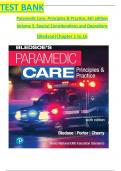 TEST BANK For Paramedic Care: Principles & Practice, 6th edition Volume 5 by Bledsoe, ISBN: 9780136895299, All 16 Chapters Covered, Verified Latest Edition