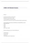 CWB 2 All Module Exams Questions and Answers