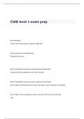 CWB level 1 Exam prep Questions and Answers