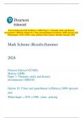 Pearson Edexcel GCSE In History (1HI0) Paper 1: Thematic study and historic  environment (1HI0/10) Option 10: Crime and punishment in Britain, c1000–present and  Whitechapel, c1870–c1900: crime, policing Mark Scheme (Results) Summer 2024