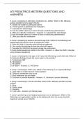 ATI PEDIATRICS MIDTERM QUESTIONS AND ANSWERS