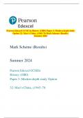 Pearson Edexcel GCSE In History (1HI0) Paper 3: Modern depth study  Option 32: Mao’s China, c1945–76 Mark Scheme (Results) Summer 2024